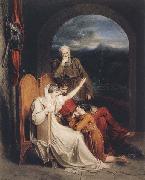 Richard Westall Queen Judith reciting to Alfred the Great (mk47) Sweden oil painting artist